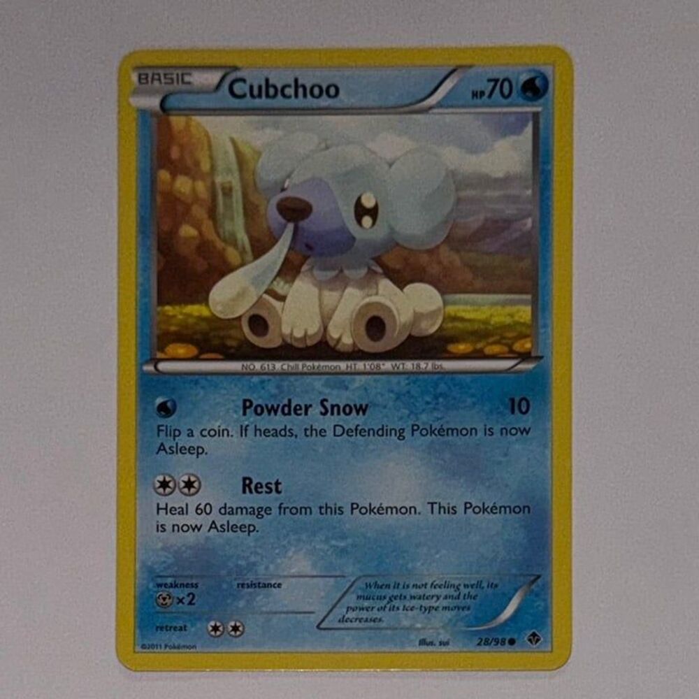 POKEMON CARD: Cubchoo #28/98 (Pokemon Emerging Powers)